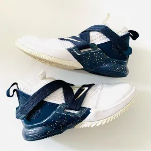 Nike Lebron James 12 Witness White Navy Blue Basketball Shoes