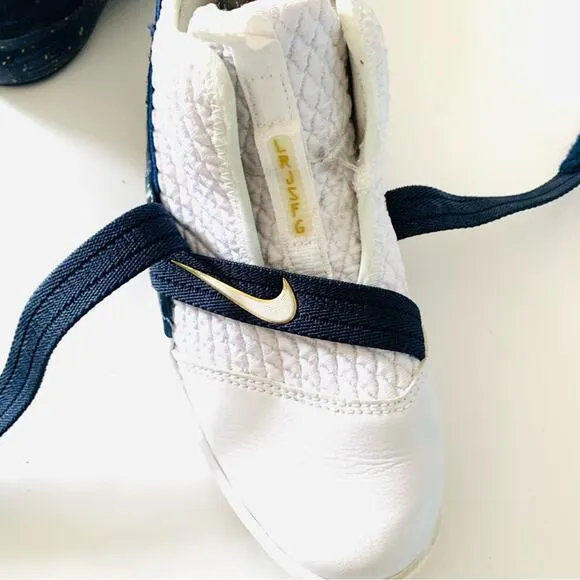Nike Lebron James 12 Witness White Navy Blue Basketball Shoes