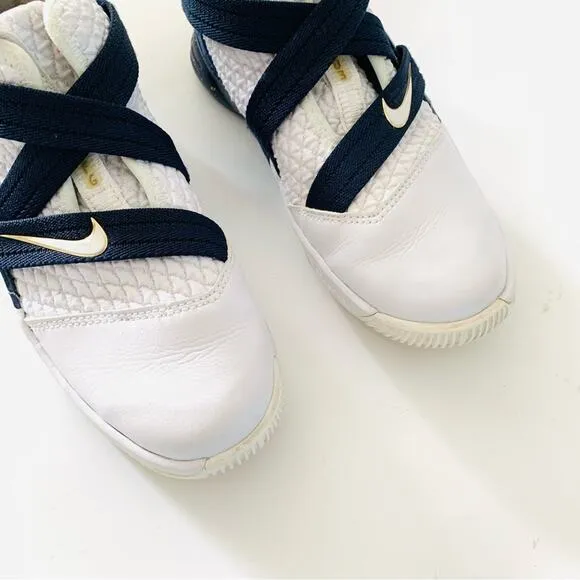 Nike Lebron James 12 Witness White Navy Blue Basketball Shoes