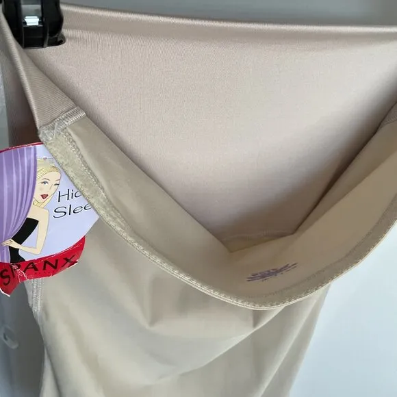 NWT SPANX Hide &amp; Sleek Strapless Full Slip Size L Nude Shapewear Mini