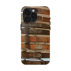 Old Wooden Skis - Tough Phone Case, Case-Mate