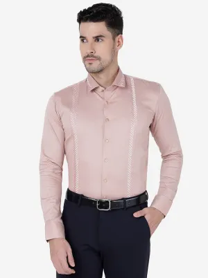 Onion Pink Solid Slim Fit Party Wear Shirt | JB Studio
