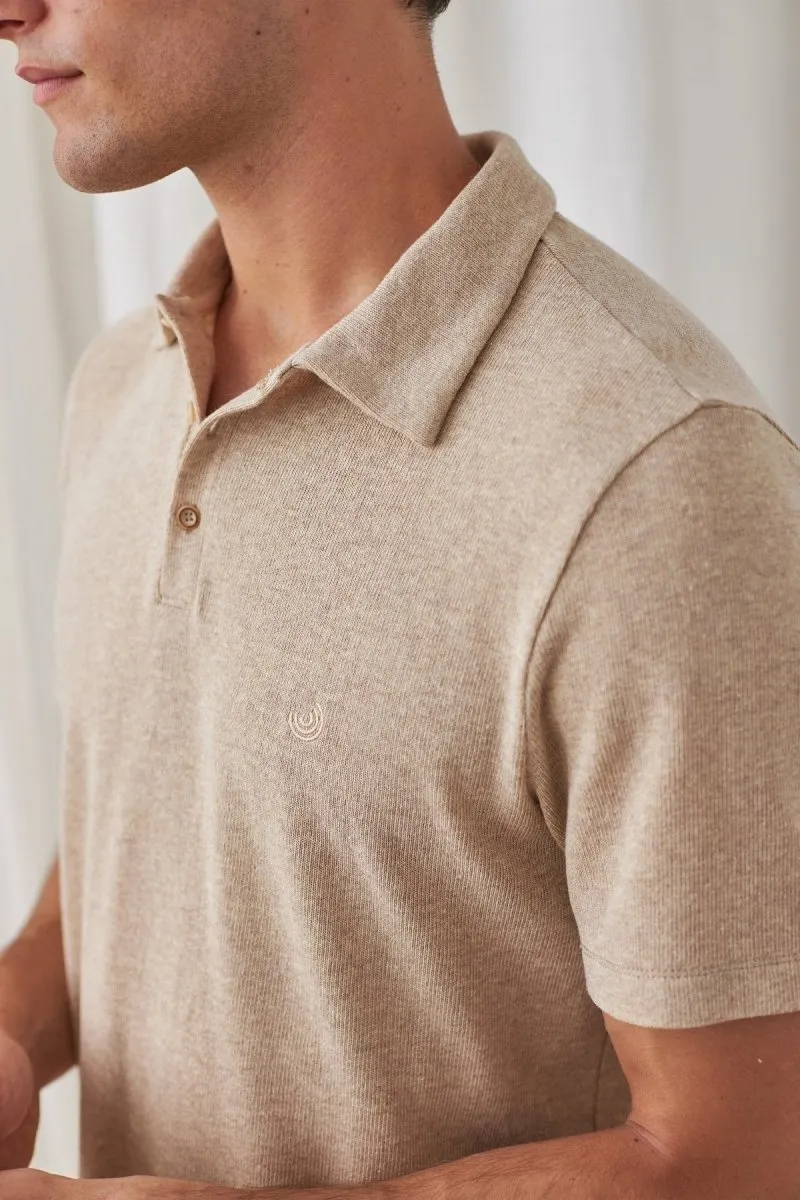 Refoil Polo Shirt Camel Melange
