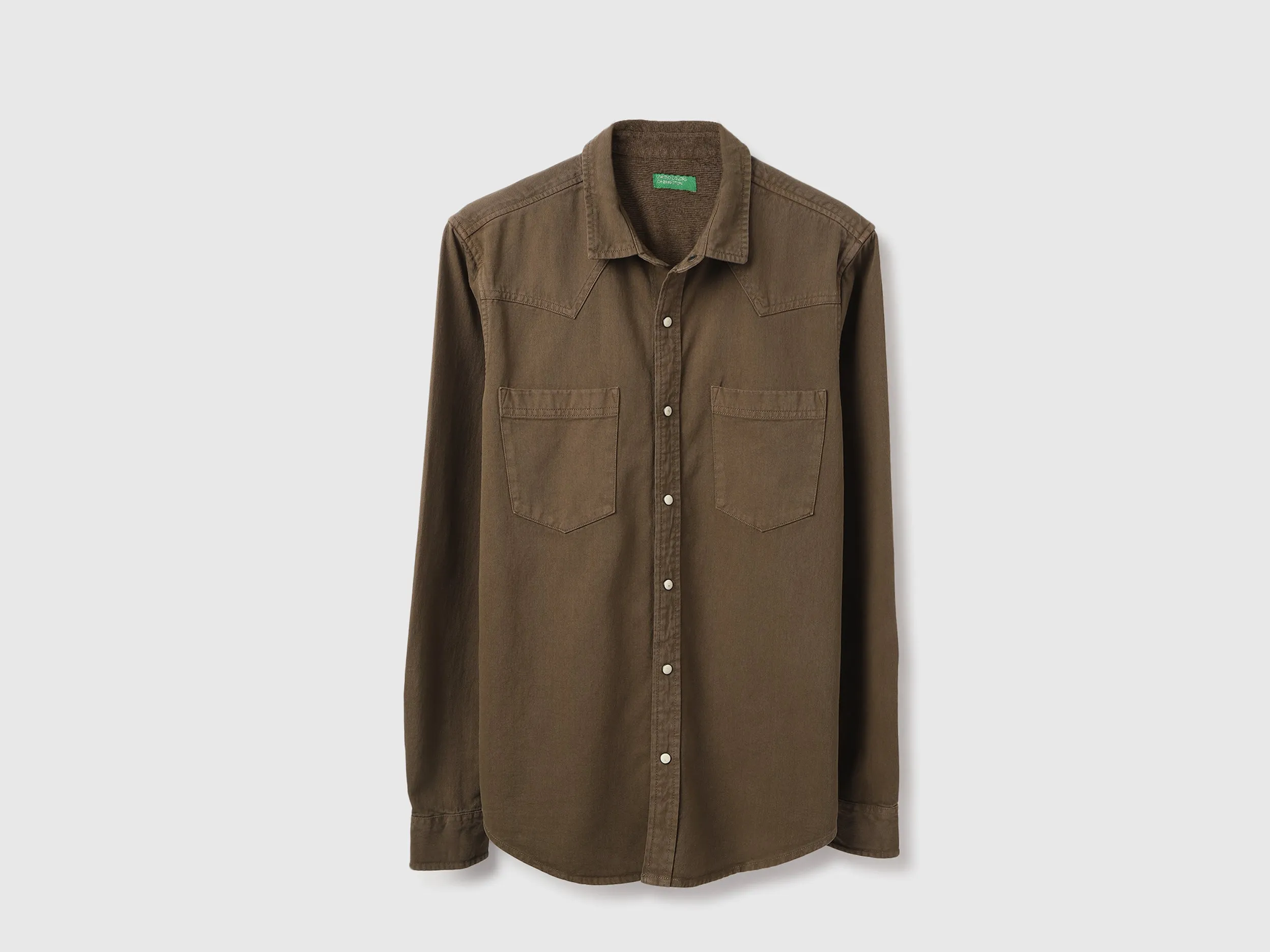 Regular Fit Spread Collar Solid Shirt