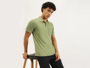 Relaxed Fit Polo Neck Solid T-shirt