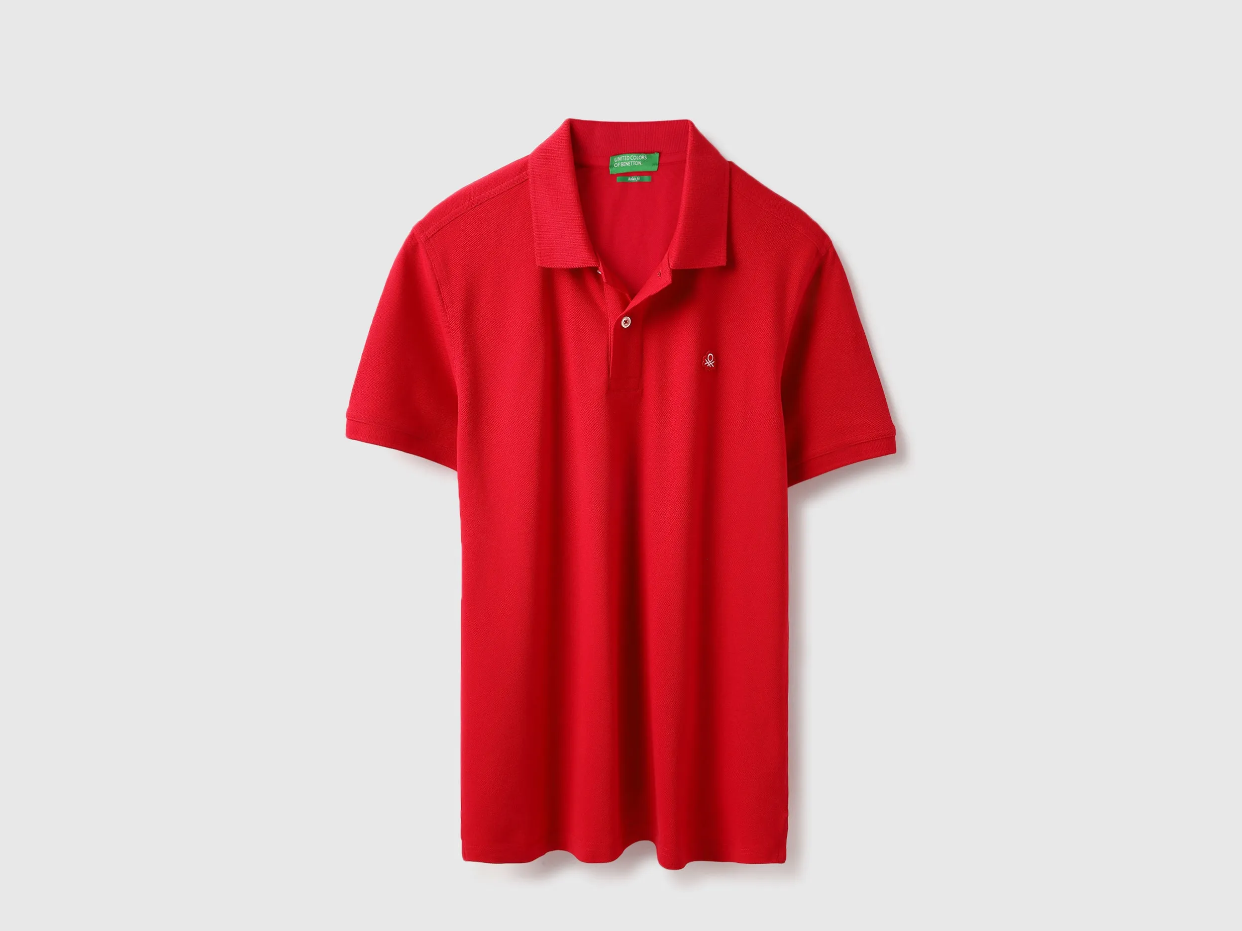 Relaxed Fit Polo Neck Solid T-shirt