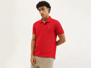 Relaxed Fit Polo Neck Solid T-shirt