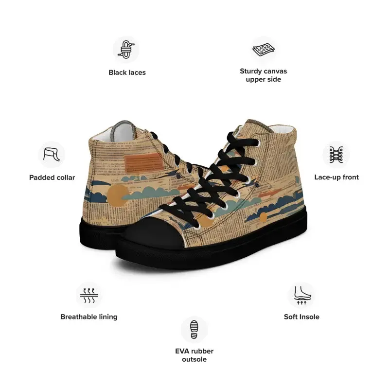 Retro Newspaper Canvas Shoes Boost your Vintage Style
