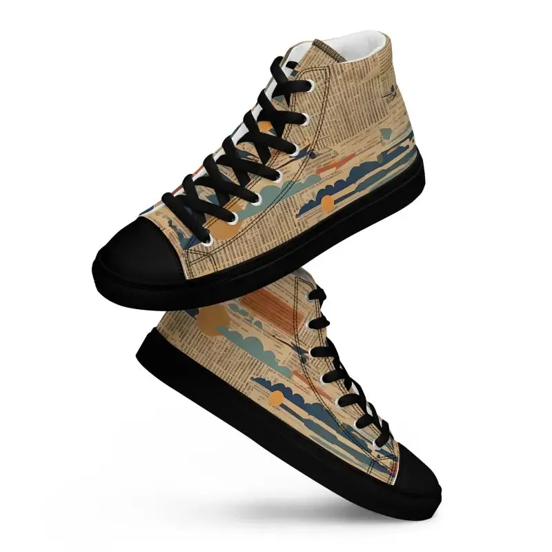 Retro Newspaper Canvas Shoes Boost your Vintage Style