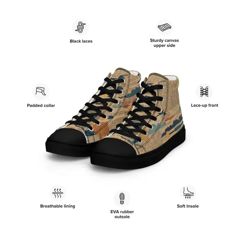 Retro Newspaper Canvas Shoes Boost your Vintage Style