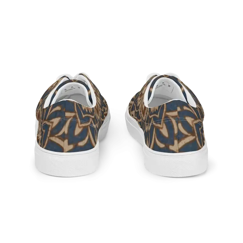 Rocking Canvas Shoes Men Lace Geometric Pattern