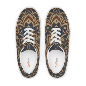 Rocking Canvas Shoes Men Lace Geometric Pattern