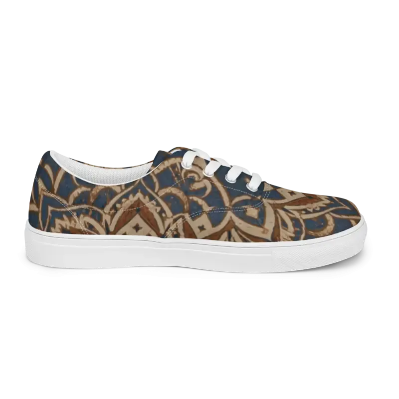 Rocking Canvas Shoes Men Lace Geometric Pattern