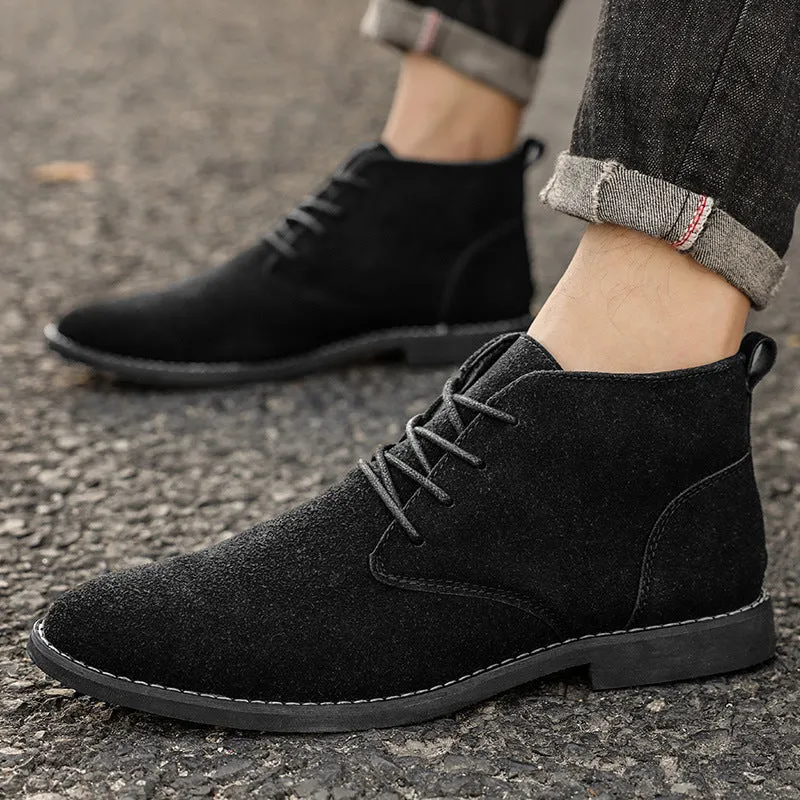 Seasonprestige Men's Business Shoes pointed toe casual Boots