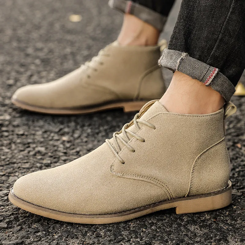 Seasonprestige Men's Business Shoes pointed toe casual Boots