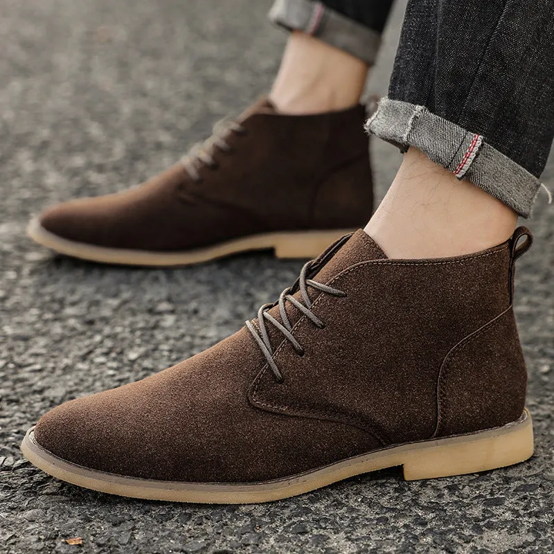 Seasonprestige Men's Business Shoes pointed toe casual Boots