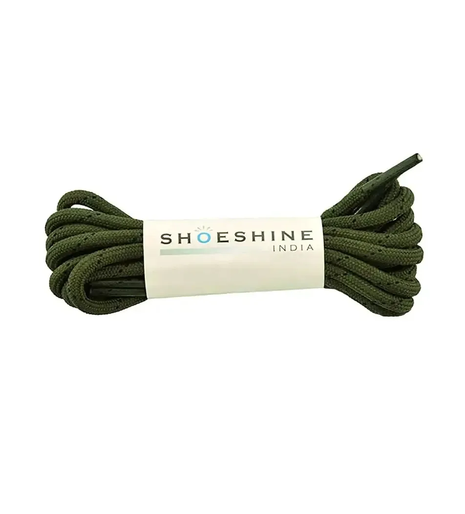 SHOESHINE Shoe Lace (1 Pair) 4mm Tan with Black Dot Shoelace & Boot Laces