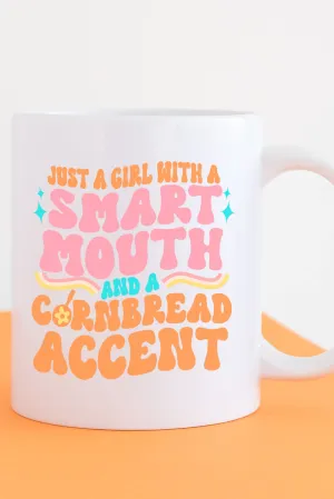 Smart Mouth Cornbread Accent White Mug