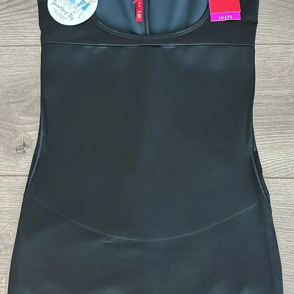 Spanx Open Bust Full Slip Smart Grip Smoothing Sculpting Shapewear Black Small