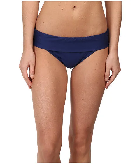 Splendid Womens Navy Banded Pant Mid Rise Bikini Bottoms Size S