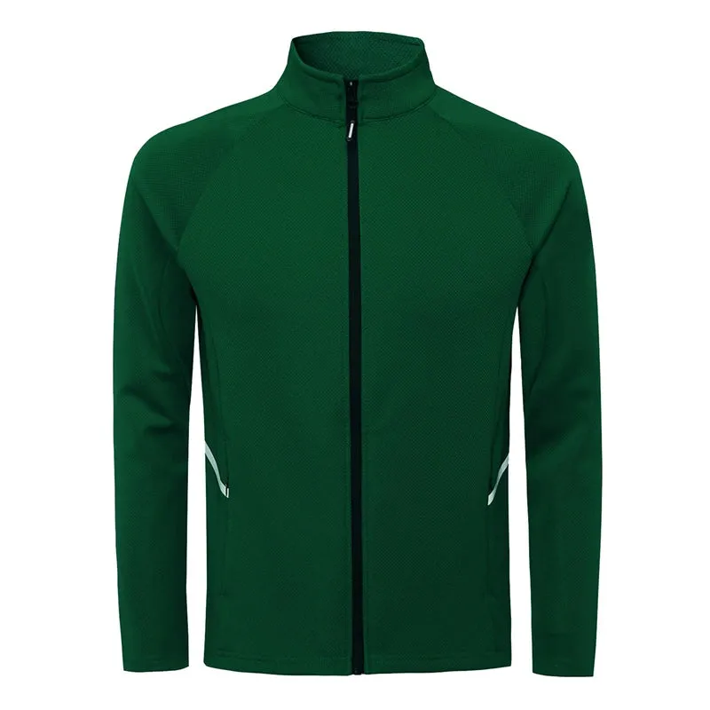Stand Collar Men's Quick-Dry Breathable Stretch Fitness Sweater Jacket