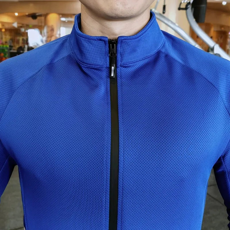 Stand Collar Men's Quick-Dry Breathable Stretch Fitness Sweater Jacket