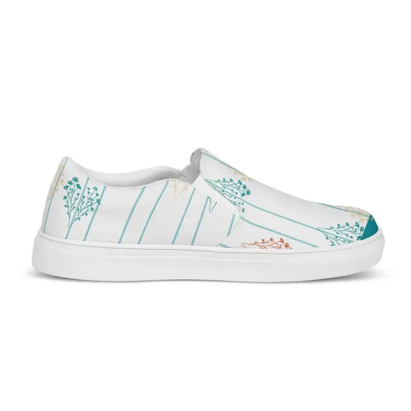 Step Up with Blooming Comfort Canvas Shoes Womens Slip