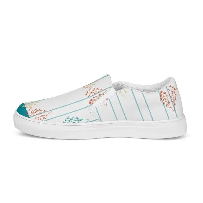 Step Up with Blooming Comfort Canvas Shoes Womens Slip