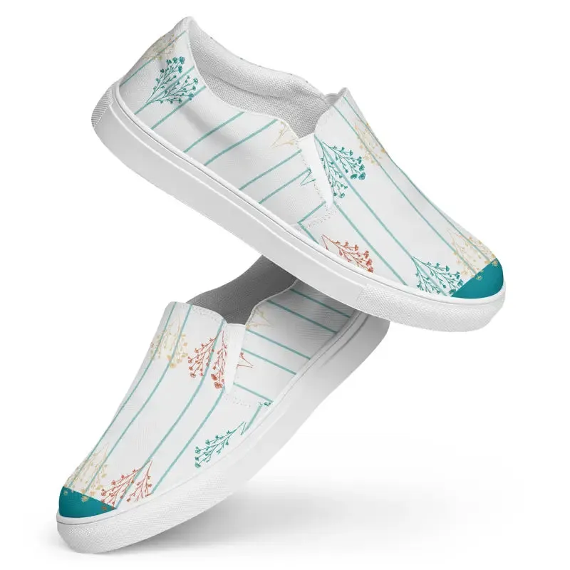 Step Up with Blooming Comfort Canvas Shoes Womens Slip