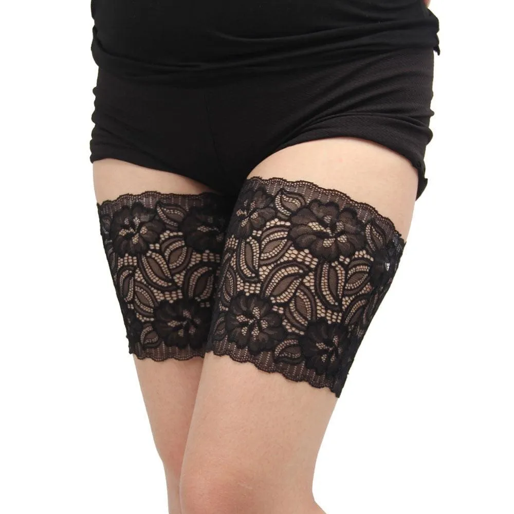 Stylish Geometric Leg Warmers with Anti-Chafing Thigh Bands and Non-Slip Silicon Grip for Women