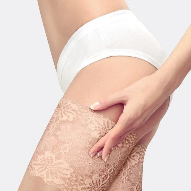 Stylish Geometric Leg Warmers with Anti-Chafing Thigh Bands and Non-Slip Silicon Grip for Women
