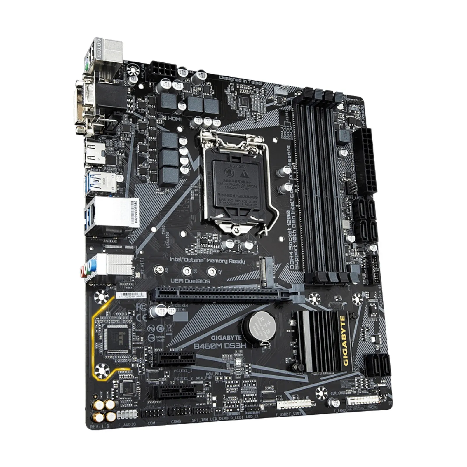 Tarjeta Madre Gigabyte micro ATX B460M DS3H, S-1200