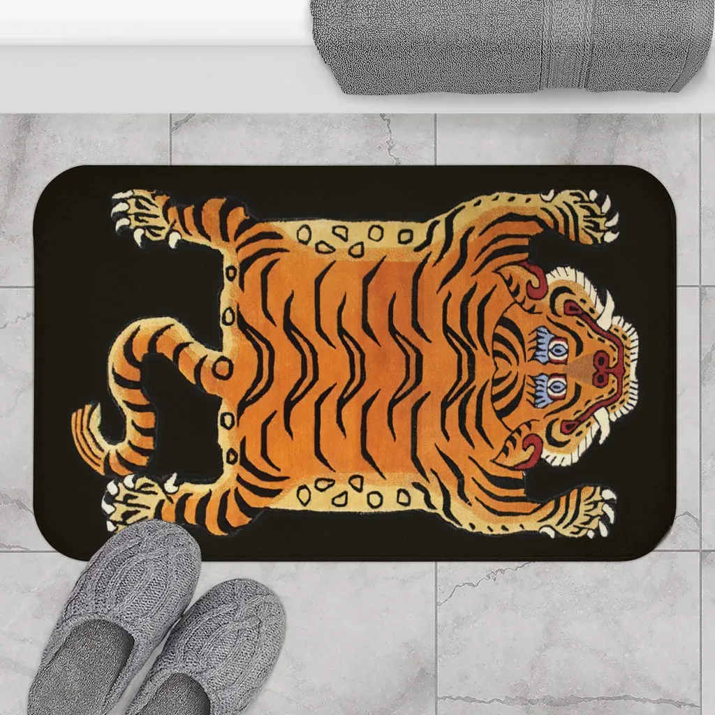 Tibetan Printed Tiger Bath Mat