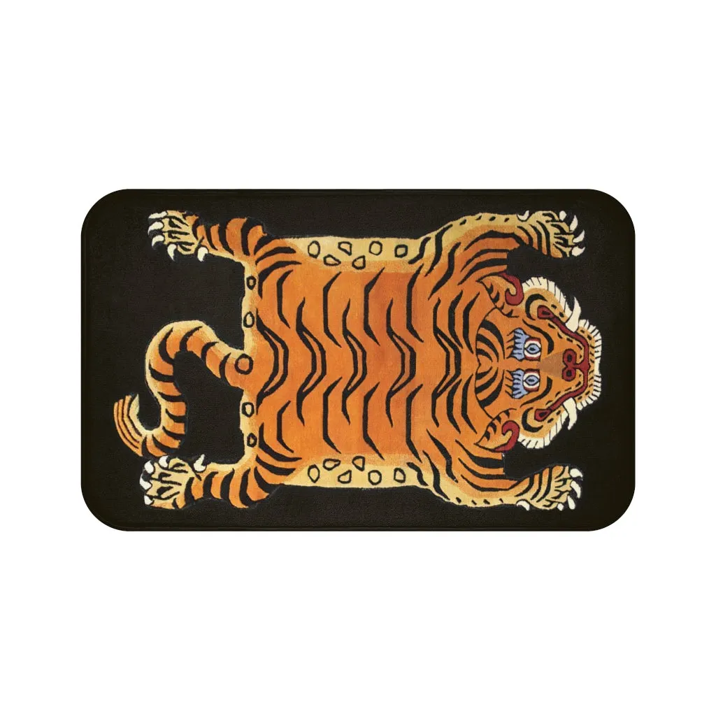 Tibetan Printed Tiger Bath Mat