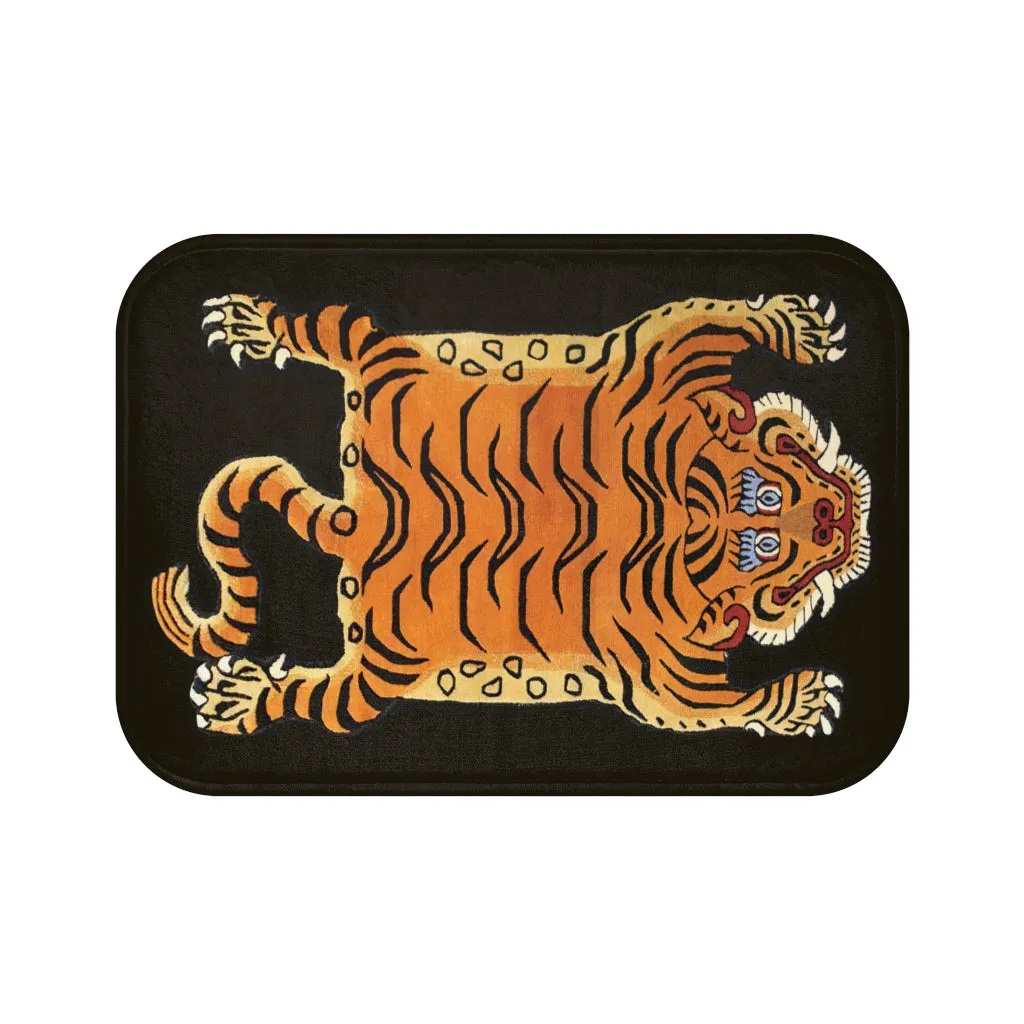 Tibetan Printed Tiger Bath Mat