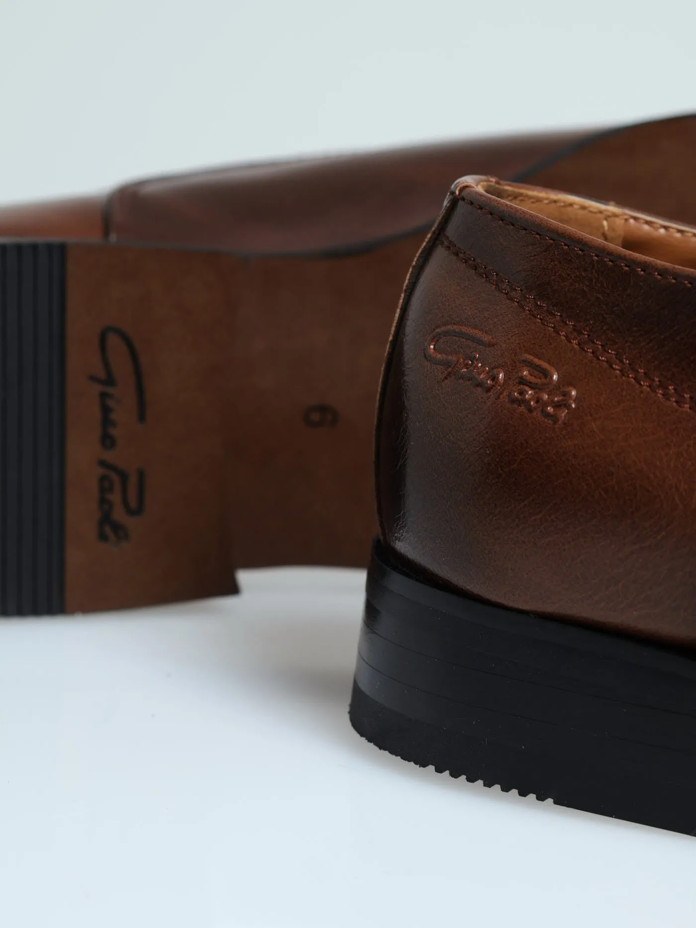 Toe Cap Stitch Detail Lace Up Derby Loafer - Brown