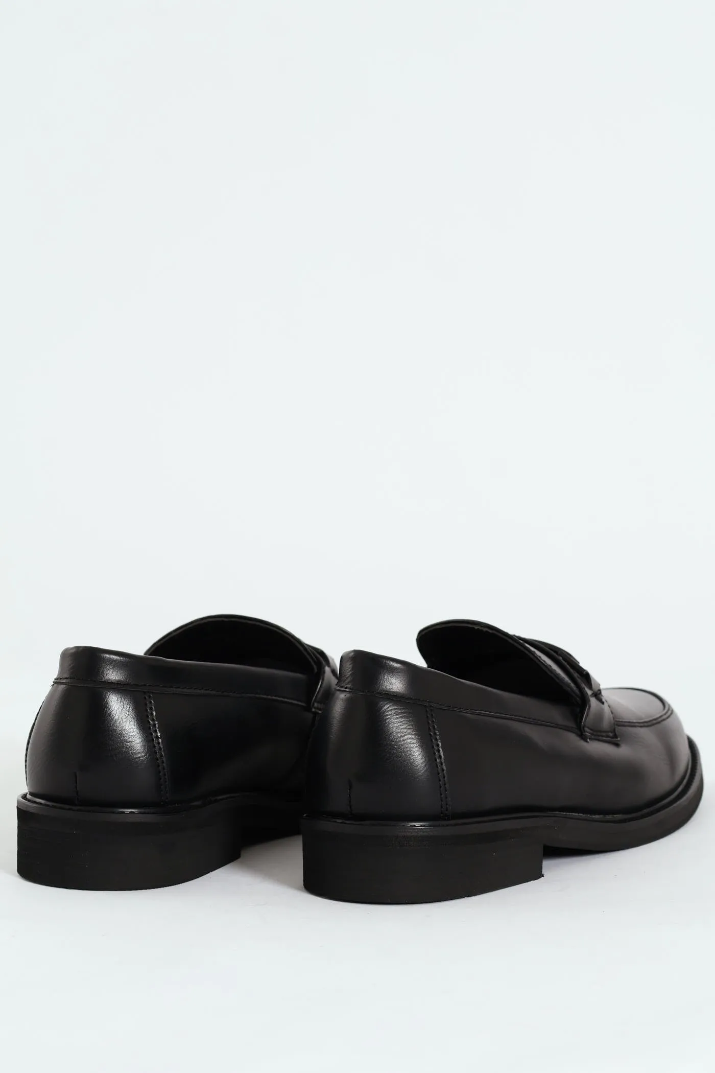 Trim Detail Formal Slip On Loafer  - Black