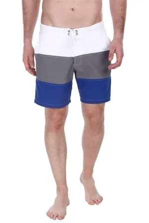 Triple Color Block Nylon Swim Shorts