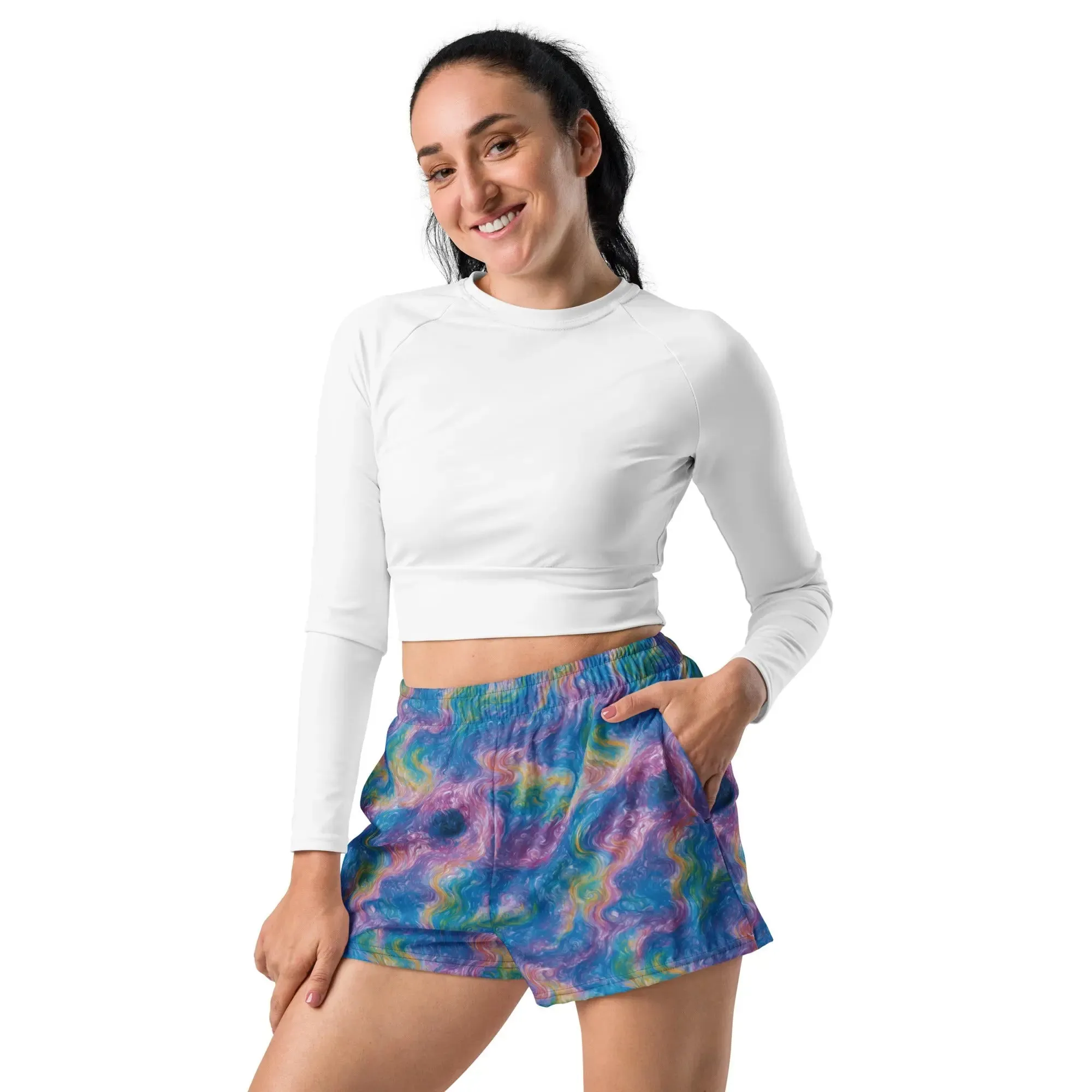 Unisex Athletic Shorts - Quantum Drift