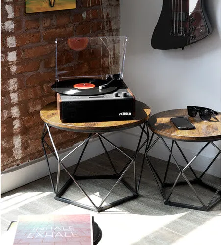 Victrola VTA-73 Eastwood Signature Bluetooth Record Player With Built-in Speakers (Large Item, Bluetooth, Brown, Built-In Speakers)