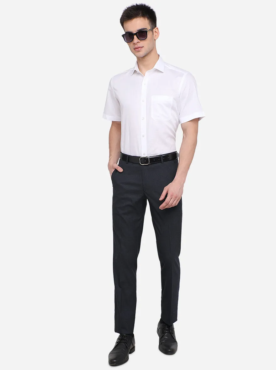 White Solid Regular Fit Formal Shirt | JadeBlue