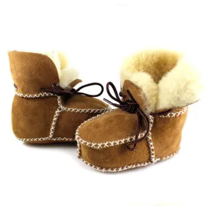 winter baby shoes boots infants warm shoes fur wool girls baby booties Sheepskin Genuine Leather boy baby boots fur borns
