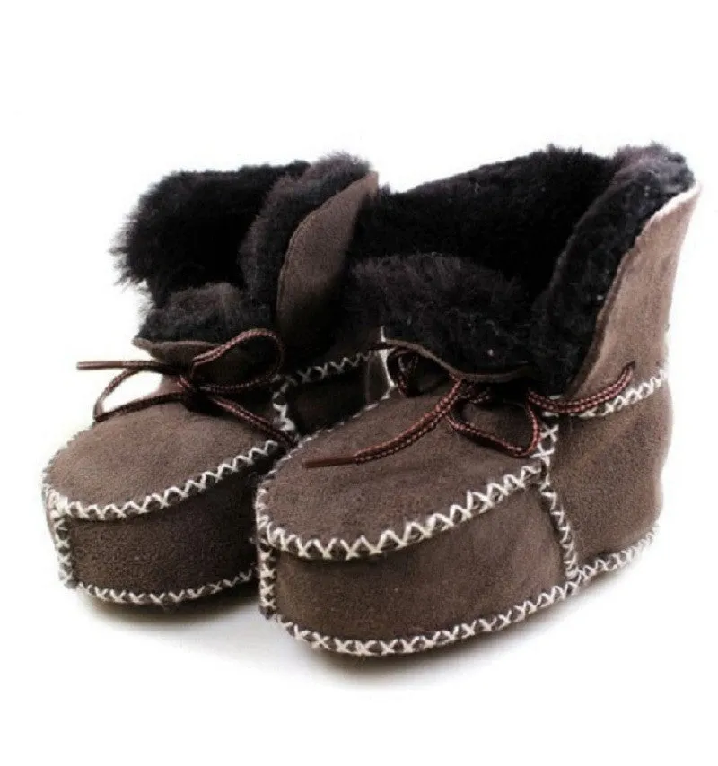 winter baby shoes boots infants warm shoes fur wool girls baby booties Sheepskin Genuine Leather boy baby boots fur borns