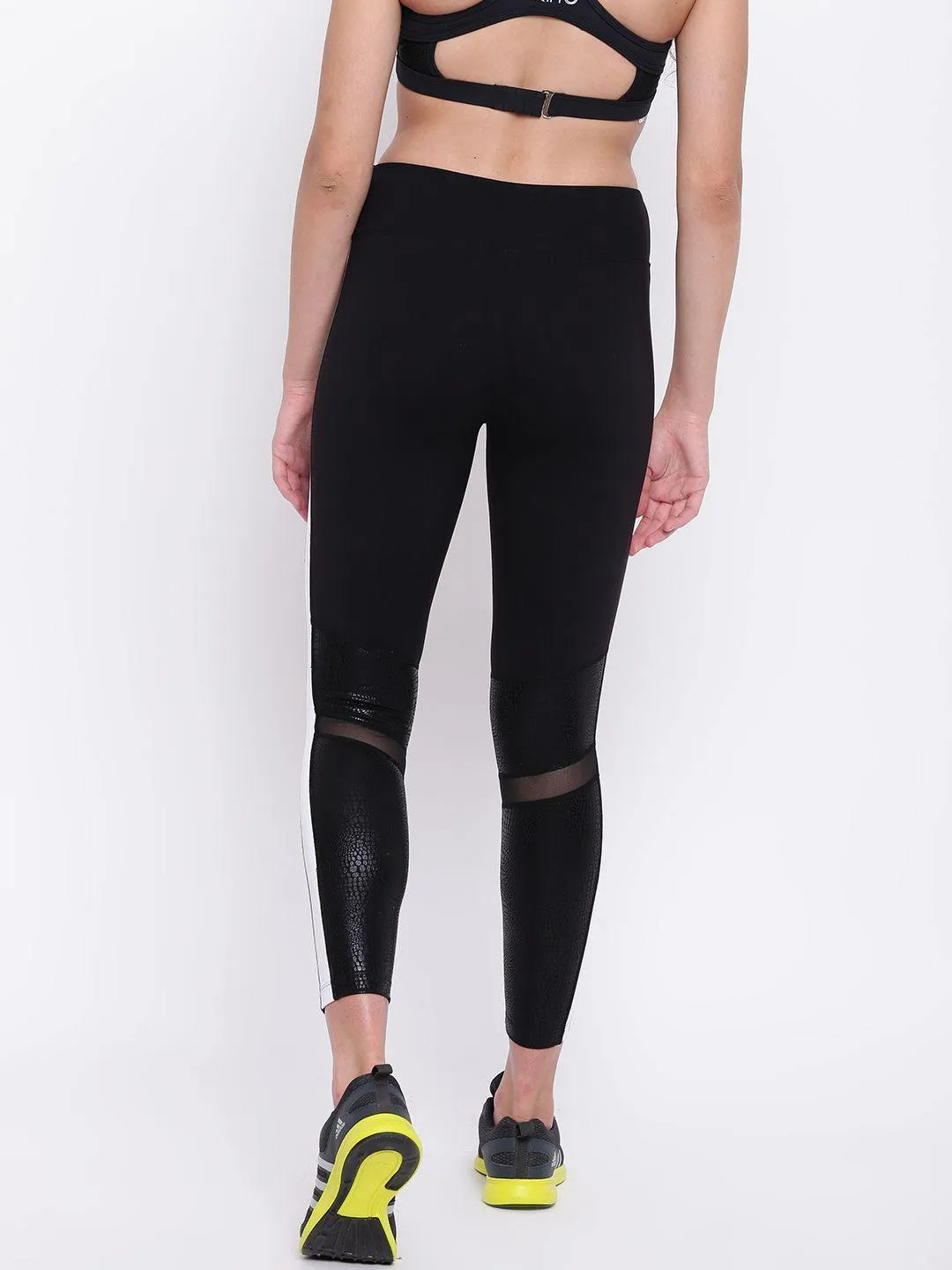 Women's All Black Mesh Leggings