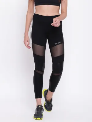 Women's All Black Mesh Leggings