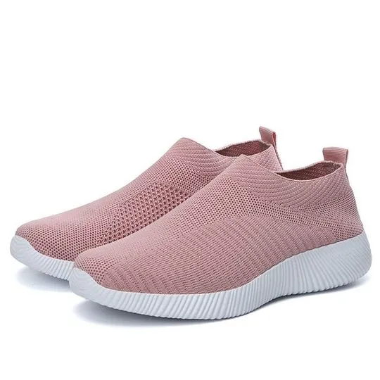 Women's Crystal Breathable Orthopedic Slip On Walking Shoes