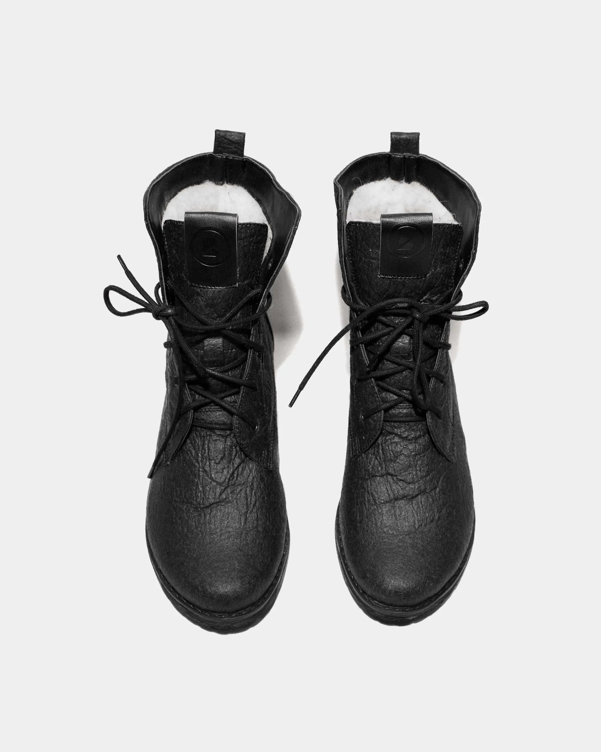 Workers No. 2 Black Boots made of Pinatex® - outlet